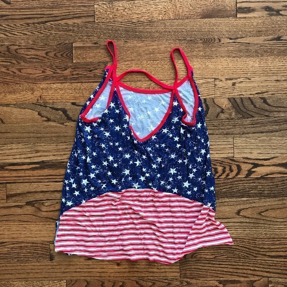 New CLOUD CHASER 4th of July Tank Top Flag Stars L